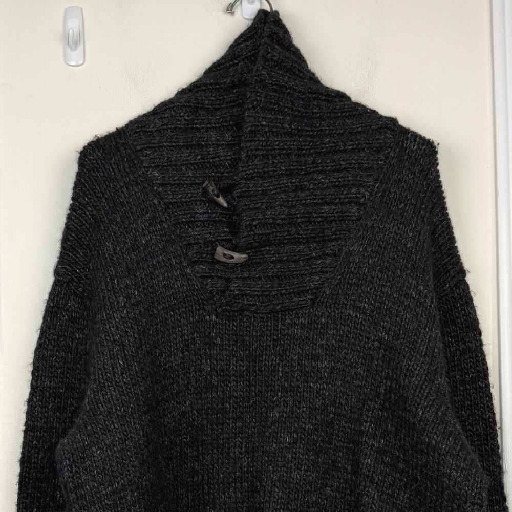 Vintage Polo Ralph Lauren Sweater Mens XXL WOOL Alpaca LINEN Hand Knit Marl Gray - Picture 5 of 10